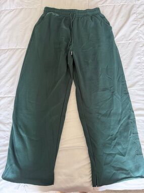 PINK Victoria's Secret Green Wide-Leg Sweatpants
